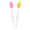 2Pcs Lip Scrubber Exfoliator,Double-Sided Pore Lip Scrub Brush for Face,Nose Scrubber,Silicone Lip Pore Cleansing Brush for Men Women Exfoliating Dark Lips,Blackheads Removal(Pink+Yellow) view 1