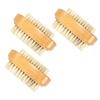 EPIGEIST 3Pcs Double Sided Boar Bristle Nail Brush Fingernail Cleaner Pedicure Hand Brush for Home Office Kitchen and Garden Use Convenient and Practical Nail Art Tools view 1