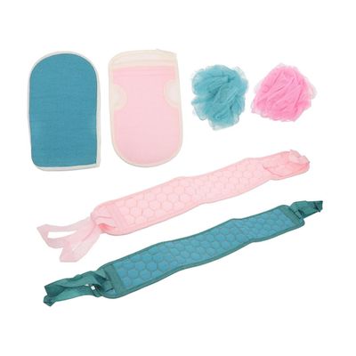 ELAYARD 1 Set Cotton Fiber Bathing Tools Assorted Scrubbers Exfoliating Gloves Bath Balls for Cleaning Lightweight Space Saving Design for Adults