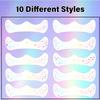 10 Pcs Face Holographic Laser Makeup Patches, Holographic Multichrome Glitter Freckles Face Tattoo, Glitter Freckles, Sparkle and Waterproof Face Glitter Temporary Tattoos for Women view 2