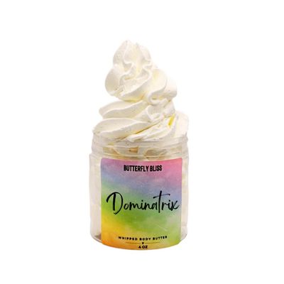 Dominatrix Whipped Body Butter Sexy Vanilla Citrus Scented Moisturizer Date Night Skincare for Women Ultra-Hydrating Shea & Mango Butter Handmade Gift for Her or Him 4 oz Jar