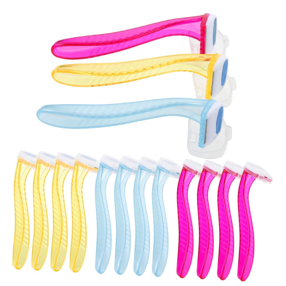 ELAYARD 15pcs Manual Hair Trimmers for Women Armpit Body Hair Shaver Red Yellow Light Blue Lightweight Durable Precise Shaving Tool for Travel Everyday Use