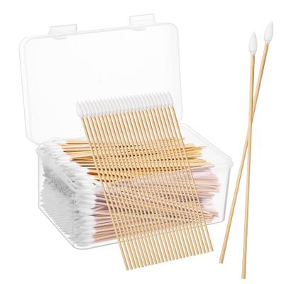 KOCKSHION 500pcs Precision Cotton Swabs Pointed Tip Makeup Applicators for Cleaning Earphones Keyboards More Gentle Sturdy Versatile Swabs for Makeup Correction Targeted Cleaning
