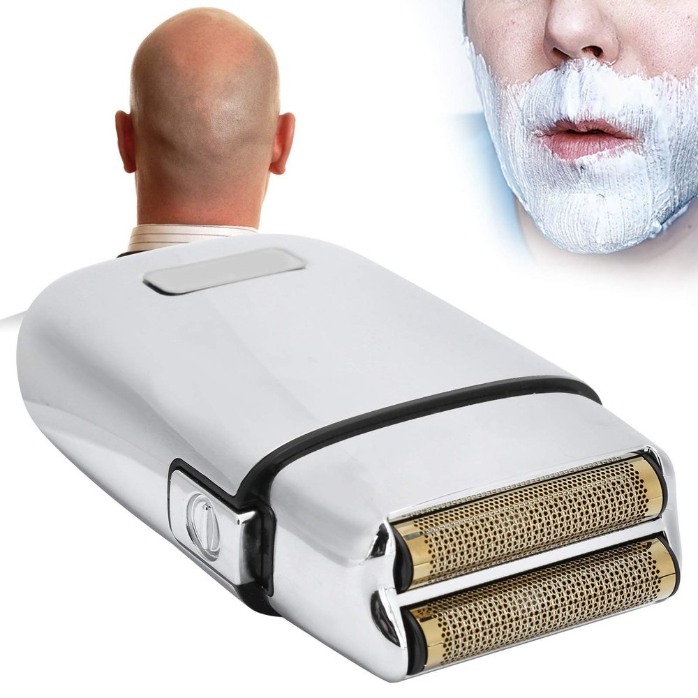 BRRNOO Portable Multifunctional Beard Trimmer Shaver, Removable Stainless Steel Cutter Head, Full Metal Body, Beard Grooming Shaving Kit, Hair Trimmer, for Travel and Home