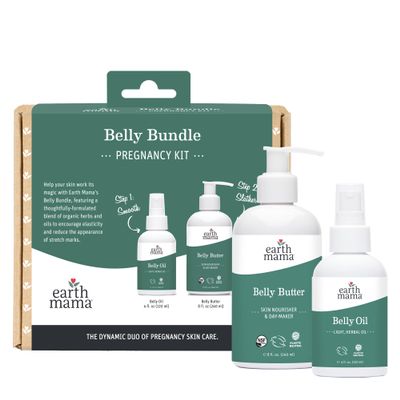 Earth Mama - Belly Bundle Pregnancy Kit, Butter & Oil - 8 fl oz, 4 fl oz