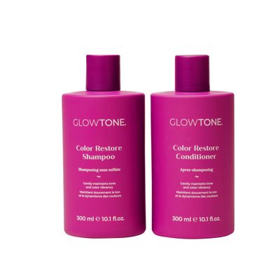 GLOWTONE Color Care Shampoo and Conditioner Duo, Anti-Fade and High Shine, Lightweight Hair Care for Color-Treated Hair with Argan and Pomegranate Oil and Amino Acids