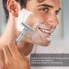 BRRNOO Retro Safety Shaver, Stainless Steel Men Manual Shaver, Streamlined Handle, Suitable for Different Face Shapes and Body Shaving, for Barber Shops, Beauty Salons, and Home Use (Blue) view 4