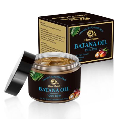 100% Pure Batana Oil  Raw, Organic & Unrefined Hair & Scalp Moisturizer | Natural Batana Hair Oil for Hair Growth | Rich in Vitamin E, Omega-6 & Phytosterols | Nourishes Dry & Damaged Hair  4 oz