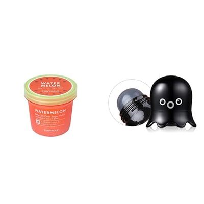 TONYMOLY Watermelon Dew All Over Body Sugar Polish, Korean Skincare, All Skin Types, 10 oz + Tako Pore Blackhead Remover Scrub Stick, Pore Cleansing & Oil Control, 0.8 oz