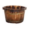 AFXGUSD Wood Foot Bath Tub Sauna Feet Tub Comfortable Thickened Multiuse Feet Soaking Foot Bath Barrel for Women Men, Color B 26cm view 1