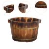 AFXGUSD Wood Foot Bath Tub Sauna Feet Tub Comfortable Thickened Multiuse Feet Soaking Foot Bath Barrel for Women Men, Color B 26cm view 2