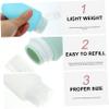 QUMIIRITY 4Pcs Silicone Travel Bottles Set for Toiletries Leak Containers for Shampoo Conditioner Lotion Sky Green Transparent for Travel and Outdoor Use view 4