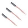 ASAKKURA 1set Portable Stainless Steel Eyebrow Razor Kit Makeup Tool for Women Lightweight Trimmer for Precise Eyebrow Grooming Travel Friendly Design Pink 3pcs view 1