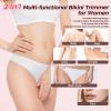 GEREFET Dual Head Bikini Trimmer for Women, IPX7 Waterproof Wet & Dry Use, Electric Bikini Shaver and Epilator 2-in-1 Electric Razors for Women Bikini Underarm Body Leg Arm Face Intimate Areas,Pink view 2