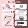 GEREFET Dual Head Bikini Trimmer for Women, IPX7 Waterproof Wet & Dry Use, Electric Bikini Shaver and Epilator 2-in-1 Electric Razors for Women Bikini Underarm Body Leg Arm Face Intimate Areas,Pink view 4