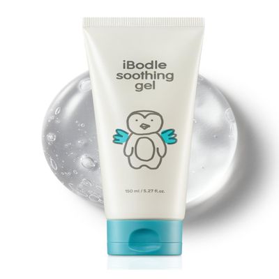 iBodle Soothing Gel, Korean After-Sun Cooling Gel for Face & Body, Safe for Babies & Adults, with Panthenol for Hydrating Care, for Sensitive, Irritated Skin, Non-Sticky Formula, 5.07 fl oz