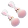 TOGEVAL 2pcs Soft Bristle Nail Dusting Brush Set for Makeup and Nail Art Large Head Cleanser Pink for Dust Powder Removal view 1