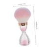 TOGEVAL 2pcs Soft Bristle Nail Dusting Brush Set for Makeup and Nail Art Large Head Cleanser Pink for Dust Powder Removal view 2