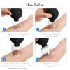 Nuanchu Facial Cupping Cup Black Glass Face Cup Silicone Cupping Massage Vacuum Suction Mug for Body Face Leg Arm Back Shoulder Muscle and Joint Pain(0.65 Inch Diameter) view 4