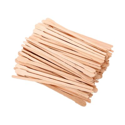 DECORNIJIA 300 Pcs Oval Waxing Sticks for Eyebrow Lip Nose Hair Removal Gentle Applicator Sticks Convenient Bag for Precise Application for All Skin Types
