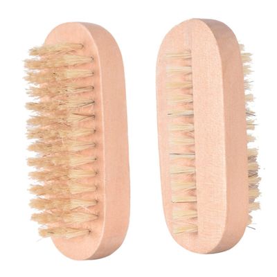 EPIGEIST 4pcs Nail Brush Double Sided Wood Color Fingernail Cleaning Brushes for Manicure and Pedicure for Salon Use Gentle Yet Sturdy for Dust Removal