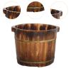 DimyFew Wood Foot Bath Tub Footbath Basin Deep Gifts Multiuse Comfortable Sauna Feet Tub Foot Wash Bucket for SPA Bathroom Home Use, Color B 30cm view 2