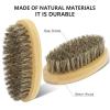 Beard Brush Beard Comb Set for Men, 7 IN 1 Facial Hair Grooming Kit with Boar Bristle Beard Brush, Wood Beard Comb, Silicone Soft Cleaning Brush, Mustache Scissors, Travel Foldable Beard Brush Comb view 2
