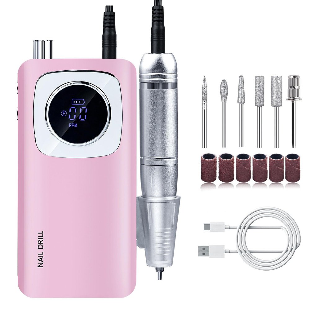 Electric Nails File, Electric Nails Drill Professional, Nails Drills Kits, 45000rpm Nails Drill Set, Electric Nails Files Electric Nails Drill, Machine With Nails Drill Bits For Manicures Salon Use