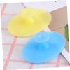 ASAKKURA 2pcs Silicone Facial Cleansing Brush Handheld Exfoliating Scrubber Mat for All Skin Types Small Sky Blue Small Light Yellow Gentle Face Massager for Adults view 4