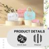PATIKIL 2 Pcs Clear Makeup Cosmetic Bag, 8"x5.7"x2.5" Transparent PVC Travel Toiletry Bag Waterproof Vinyl Organizer Makeup Pouch with Zipper for Women Men Airport Airline, Black view 3
