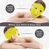 ZNCUETD Face Eye Mask Ice Pack for Reducing Puffiness, Bags Under Eyes, Puffy Dark Circles, Migraine,Hot/Cold Pack with Soft Plush Backing (Lemon Yellow) view 4