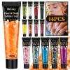14 Colors Body Glitter,Face Glitter Makeup for Kids Women,Sparkly Chunky Hair Glitter for Eye Lip Nails,Mardi Gras Glitter Makeup Face Paint,Singer Concerts Disco Rave Festival Accessories-Hallowmas view 1