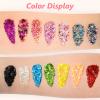 14 Colors Body Glitter,Face Glitter Makeup for Kids Women,Sparkly Chunky Hair Glitter for Eye Lip Nails,Mardi Gras Glitter Makeup Face Paint,Singer Concerts Disco Rave Festival Accessories-Hallowmas view 3