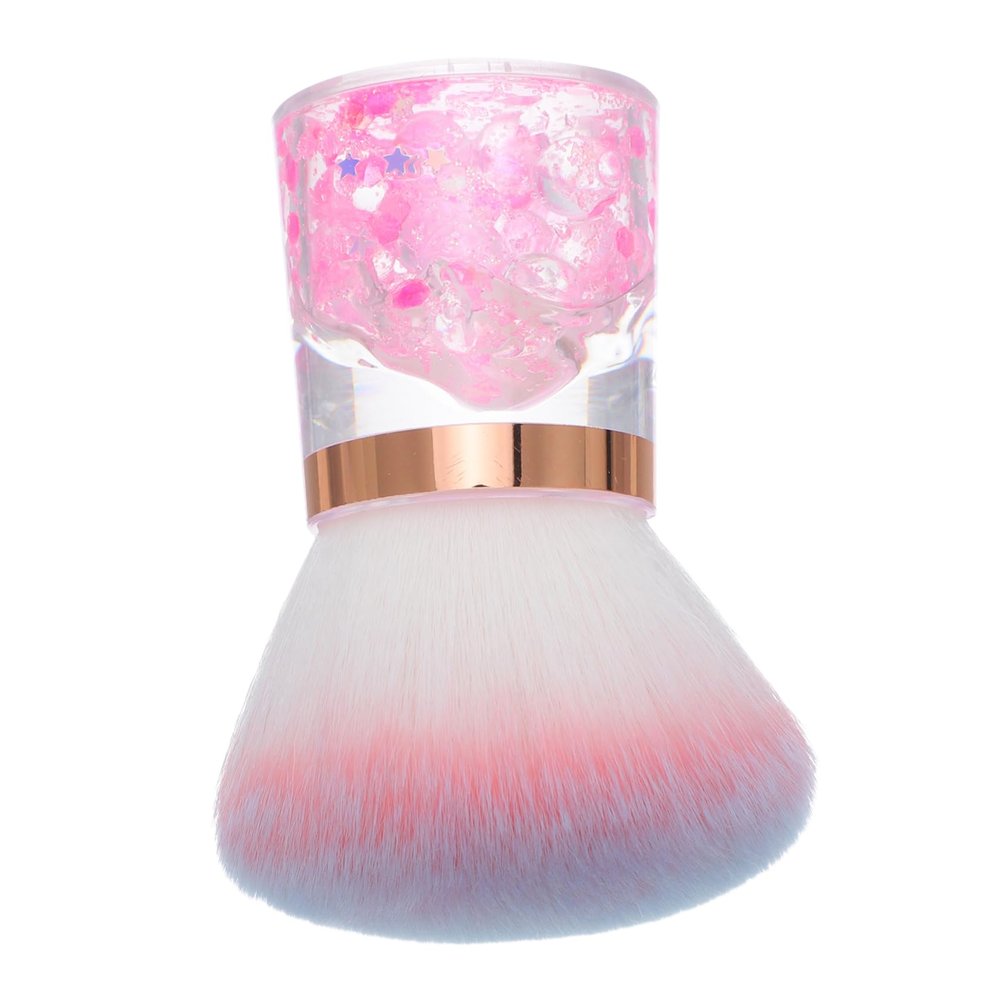 Didiseaon Nail Art Dust Brush Flower Shaped Soft Duster for Nail Powder Removal Portable Dusting Brush Makeup for Professionals Beginners