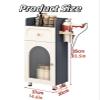 Salon Station with Rack Barber Storage Cabinet with Drawers and Shelves Makeup Storage Rack for Stylists Spa Home Space Saver(Gray) view 2