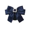 DNHPSMYI Women Hair Net Hair Clip Bow Headdress for Stewardess Banks Hotels Restaurant Staff(Blue,Style 1) view 1
