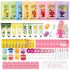 88PCS Spa Party Supplies for Girls, Spa Party Favors Include Face Masks, Under Eye Patches, Lip Masks, Lip Balm, Hand Cream, Foot Bath Bombs, Compressed Towels, Bulk Spa Sleepover Slumber Party Kit view 1