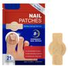 Nail Patches, 8-Hour Overnight Treatment, Fast-Acting Toenail Repair Patches, 21 Patch,for Damaged Nails Foot Nails Repair and Care,Strengthens Brittle Nail view 1