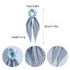 FWJUNHUYC Handmade Crease Large intestine Hair tie Vintage Streamer Women's Ponytail Hair tie Hair tie Hair Rope Hair Ornament view 4