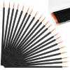 100 Pack Disposable Eyeliner Brushes,Eye Tool Applicator, Eyeliner Brushes Fine Point Eye Liner Applicator Tool Ultra-Fine Cosmetic Point Eyes Liner Brush Makeup Brush Tools for Women (Black-Yellow) view 1