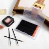100 Pack Disposable Eyeliner Brushes,Eye Tool Applicator, Eyeliner Brushes Fine Point Eye Liner Applicator Tool Ultra-Fine Cosmetic Point Eyes Liner Brush Makeup Brush Tools for Women (Black-Yellow) view 3
