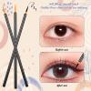 100 Pack Disposable Eyeliner Brushes,Eye Tool Applicator, Eyeliner Brushes Fine Point Eye Liner Applicator Tool Ultra-Fine Cosmetic Point Eyes Liner Brush Makeup Brush Tools for Women (Black-Yellow) view 4