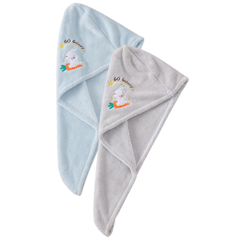 EPIGEIST 2Pcs Double Layer Quick Drying Head Towels Water Absorption Hair Wraps for Efficient Hair Drying Comfortable and Practical Bath Towels for Women