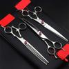 4 Kit Rotation 7.5 Inch Pet Dog Grooming Hair Scissors Cutting Shears Thinning Barber Hairdressing Scissors Set view 2