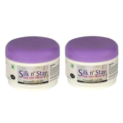 2Pack Silk n Stay Aloevera Cream - 14.1Ounce / 400Gm