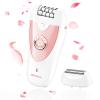 Smooth Glide Epilator for Women, 2-in-1 Facial Epilator for Women with LED, Wet/Dry Hair Remover Device, Portable Electric Lady Shaver for Bikini, Face, Arm, Legs, Armpits view 1