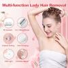 Smooth Glide Epilator for Women, 2-in-1 Facial Epilator for Women with LED, Wet/Dry Hair Remover Device, Portable Electric Lady Shaver for Bikini, Face, Arm, Legs, Armpits view 2