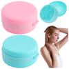 2PCS Silicone Body Scrubber, Dual Function Soft Silicone Body Brush Soap Holder with Gentle Bristles & Lanyard for Shower and StroageSilicone Scrubber view 1