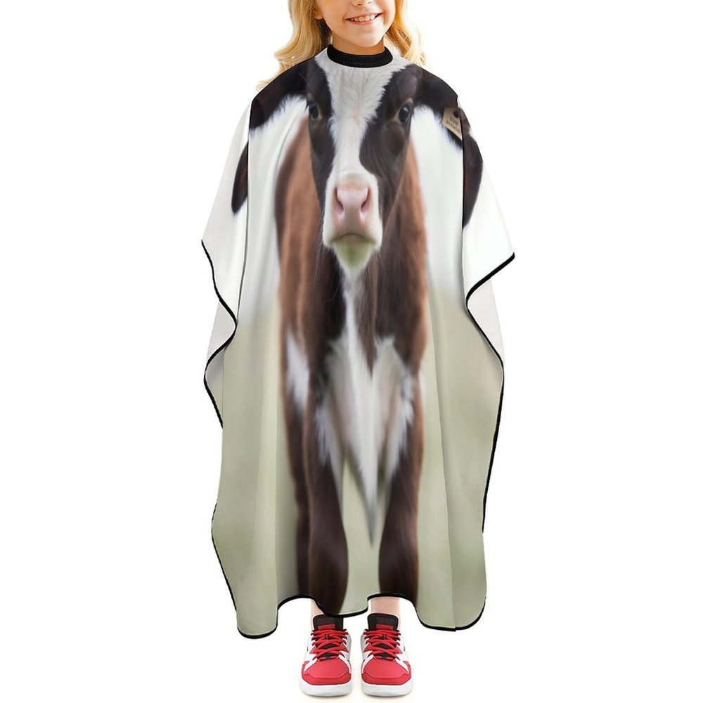 Cow Hair Cutting Cape Anti-Static Professional Hairdressing Salon Capes Lightweight Barber Cape For Professional Stylists And Home Use 47.6 X 40.5 Inches