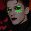 12 Pairs Halloween Glow Up Eye Shadow Temporary Tattoos Eyeliner Tattoo Stickers Spider Web Bat Pattern Eyeliner Fake Tattoos for Women Men Face Eye Makeup Halloween Decals Party Supplies view 3